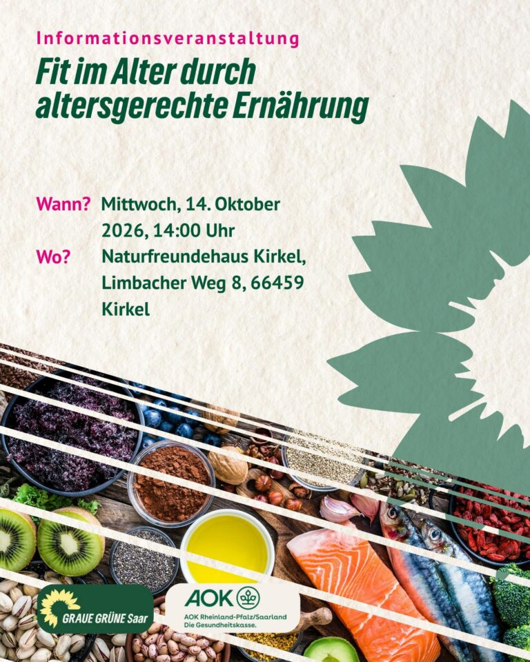Informationsveranstaltung „Fit im Alter durch altersgerechte Ernährung“